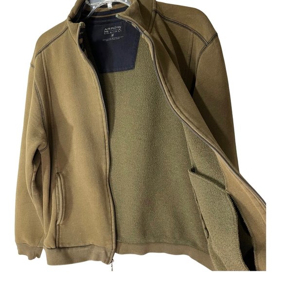ARROW Men's Cotton Blend Full Front Zip Sweater M - Picture 6 of 8